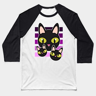 LOVE BLACK CATS Baseball T-Shirt